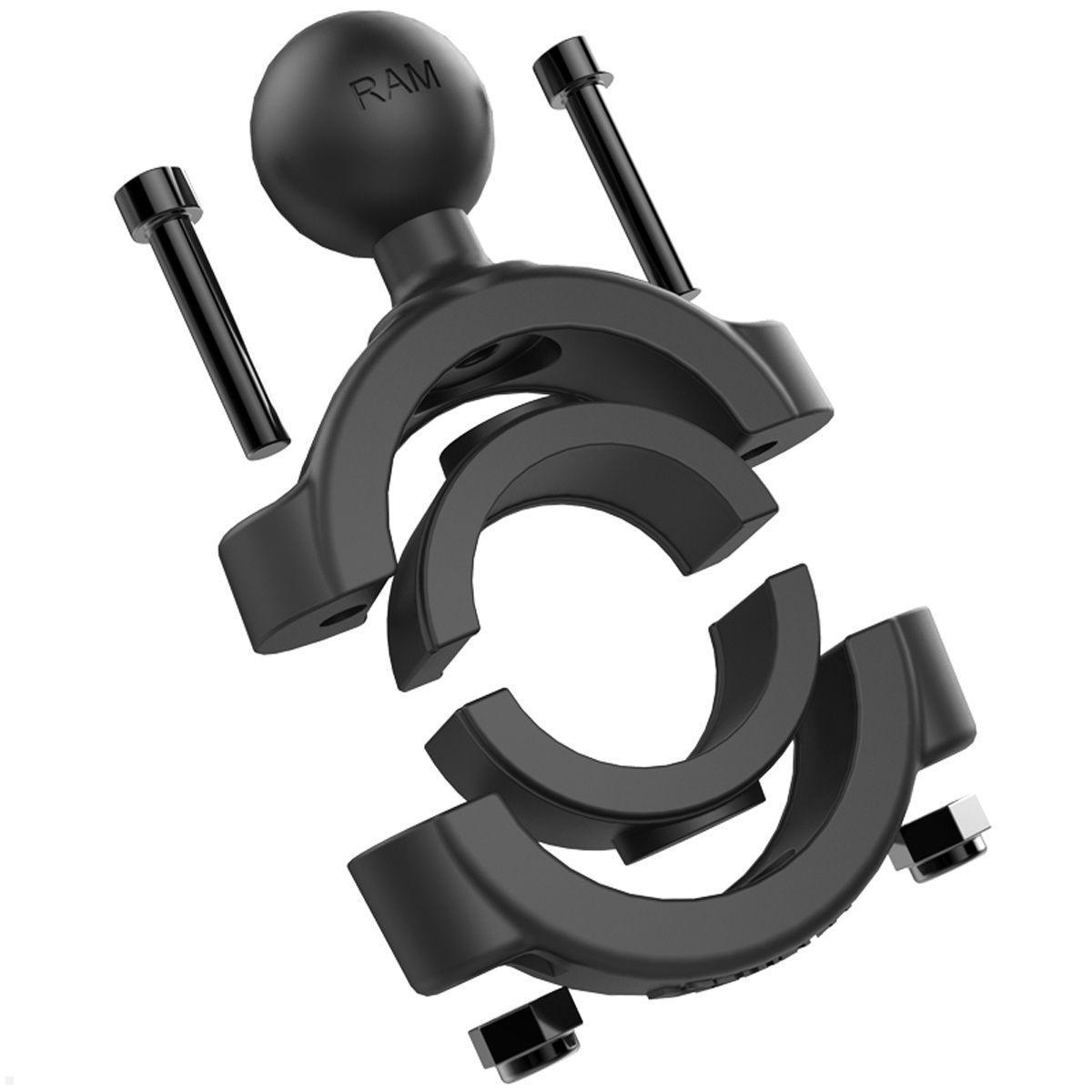 RAM Mounts Torque Rohrschelle B-Kugel für Durchmesser 28,58-38,1 mm (RAM-B-408-112-15U), Klemmhalterung für runde Stangen