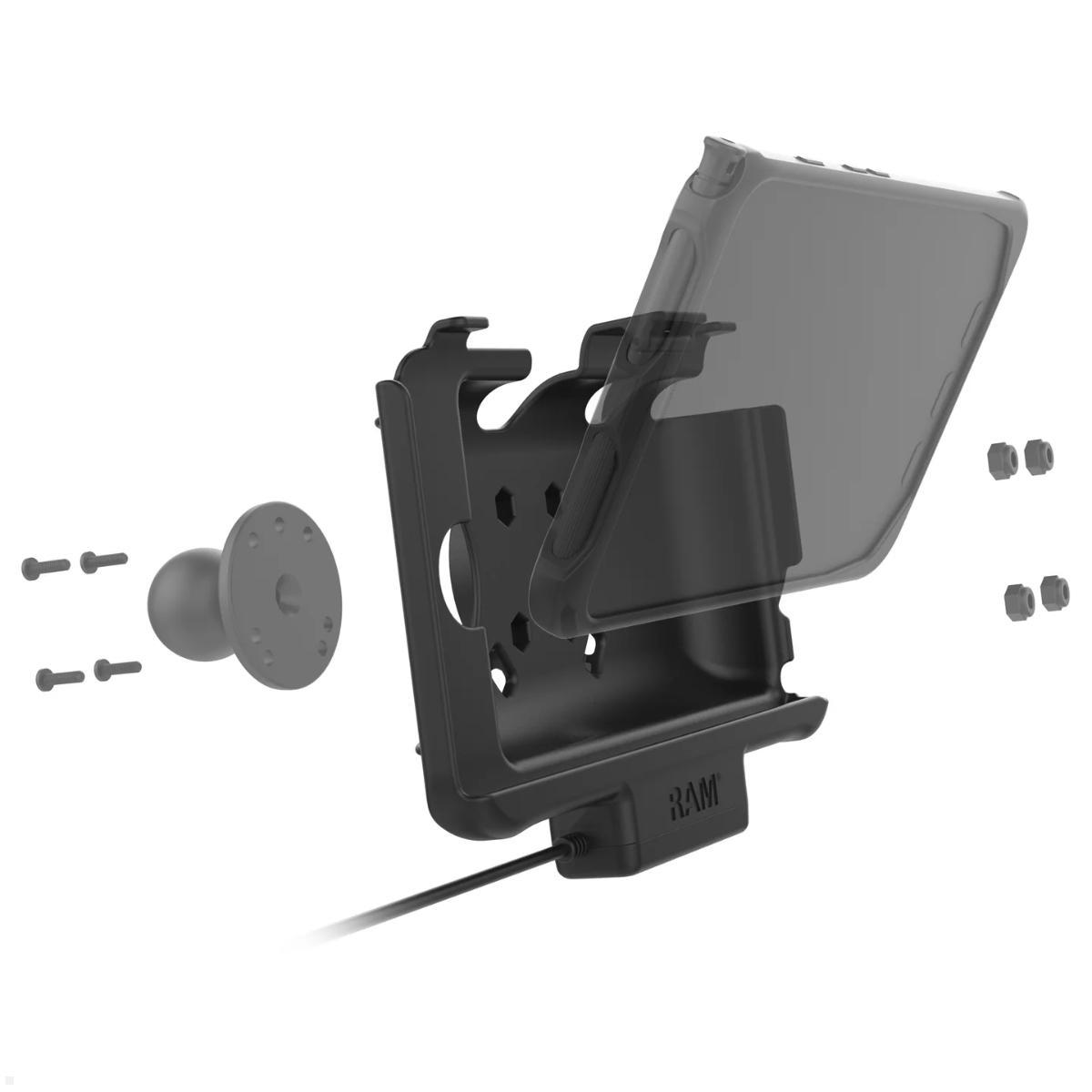 RAM Mounts EZ-Roll'r Schutzhülle für Samsung Tab Active3 & Active5 (RAM-HOL-SAM60CPU), USB-C Ladehalterung