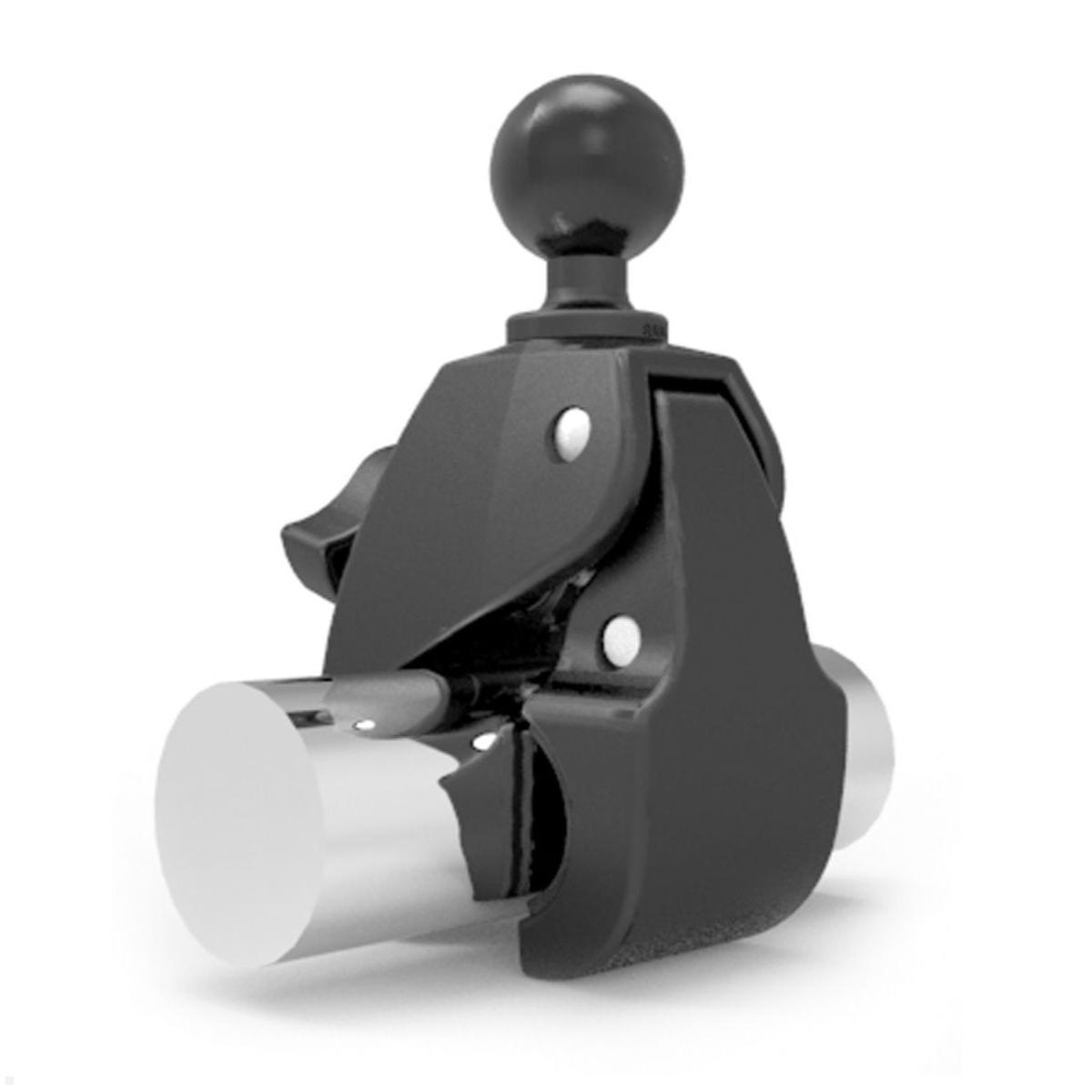 RAM Mounts Tough-Claw Halteklammer groß mit Feststellschraube C-Kugel Durchmesser 25,4-55,9 mm (RAP-401U), Klemmhalterung Verbundstoff schwarz