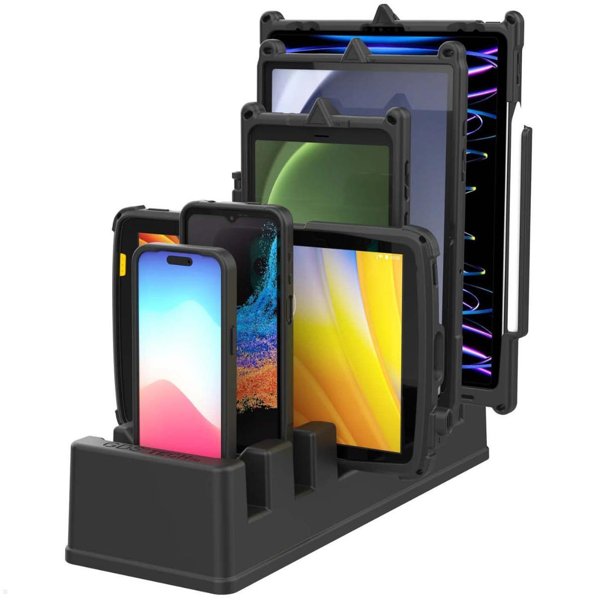 RAM Mounts 6-Fach GDS Tisch-Ladestation für Tablets in IntelliSkin Schutzhülle