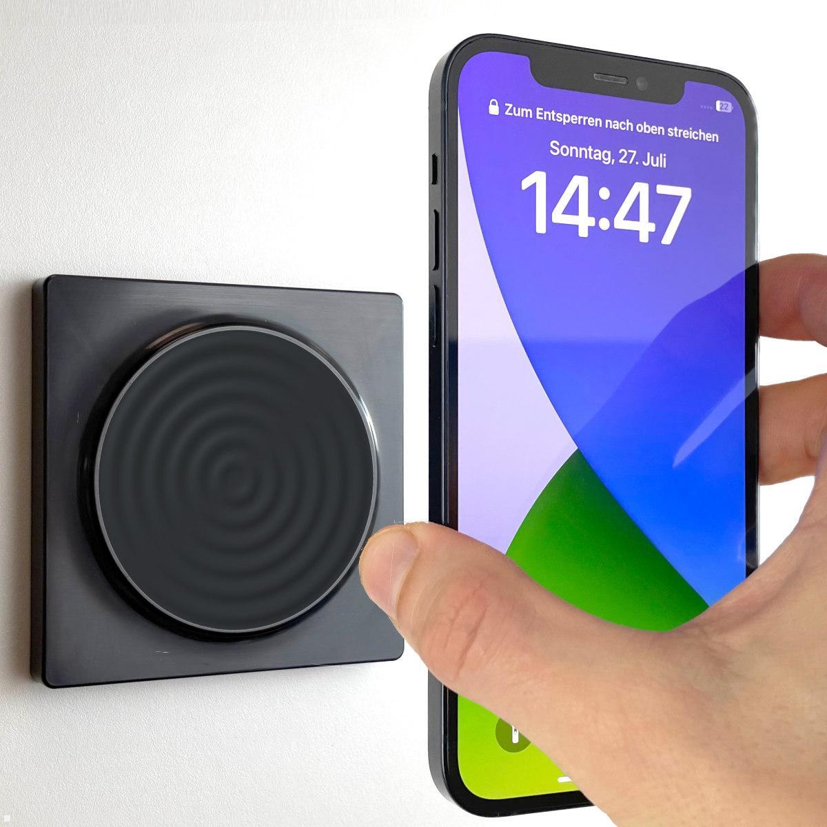 smart things WallBase Wave Qi Charger Unterputz, schwarzgrau (WB80 b)