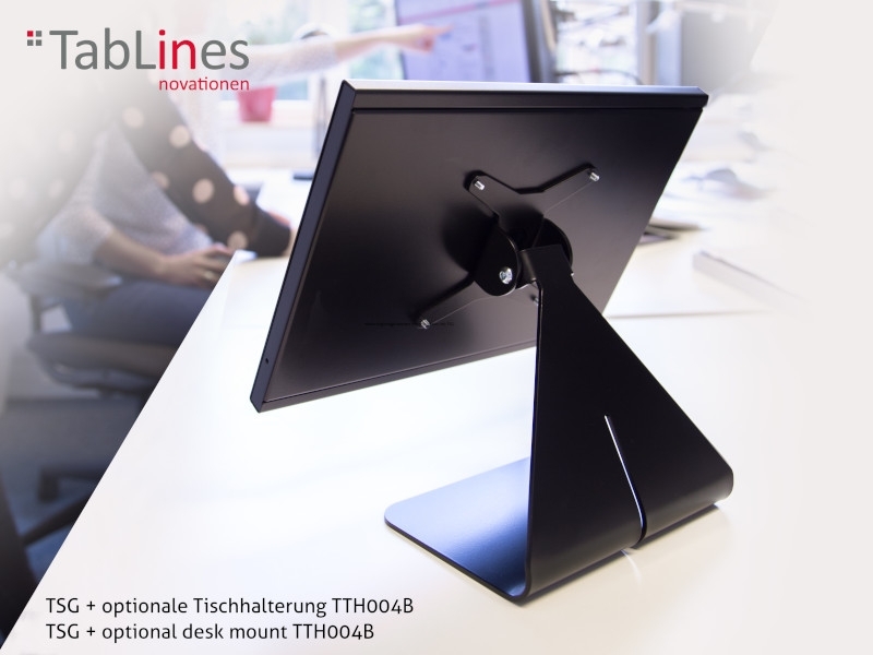 TabLines TSG024B Tablet Schutzgehäuse für Samsung Tab S2 9.7, schwarz + TTH004B