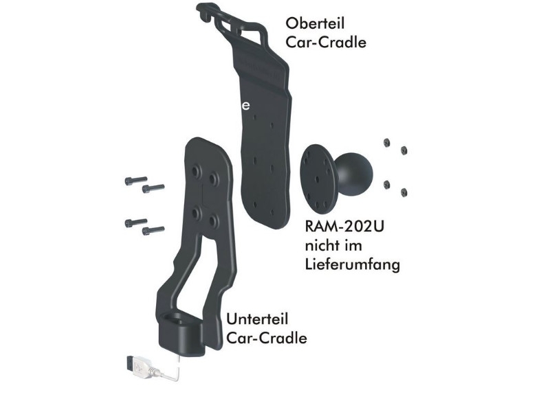 Andres Industries Zubehör aiShell iPad Pro Auto Ladestation inkl. Verbindung 3m, schwarz