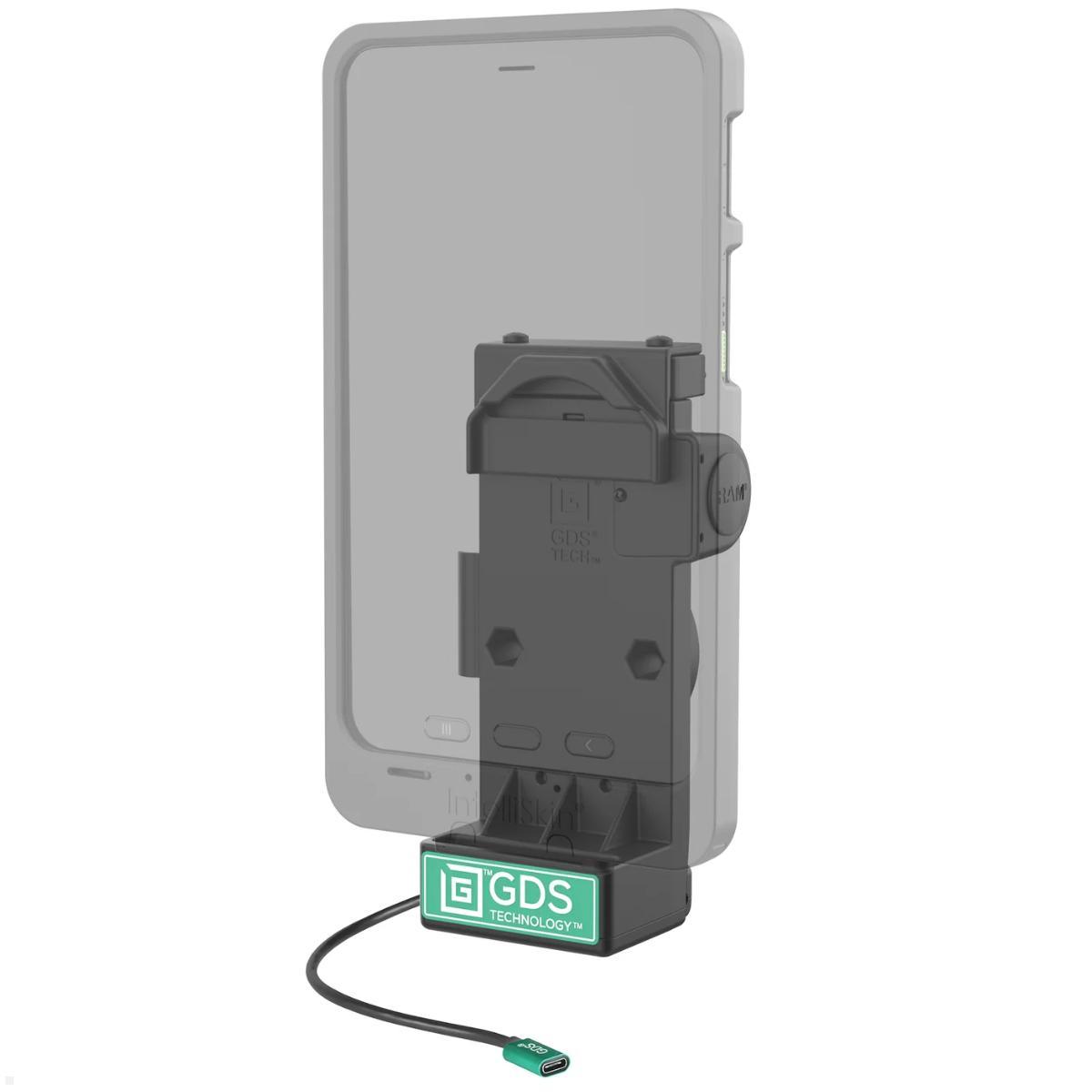 RAM Mounts GDS Uni-Conn Dock gefedert USB-C (RAM-GDS-DOCK-V12-U1CPU), Sprungfeder-Mechanismus