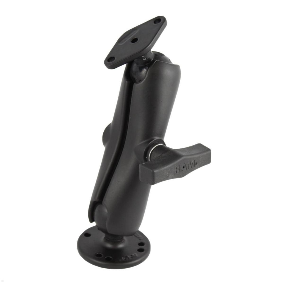 RAM Mounts Aufbau-Set - runde Basisplatte, mittlerer Verbindungsarm, Diamond-Basisplatte, C-Kugel (RAM-138U), RAM Mounts Montage-Set Schwenkarm