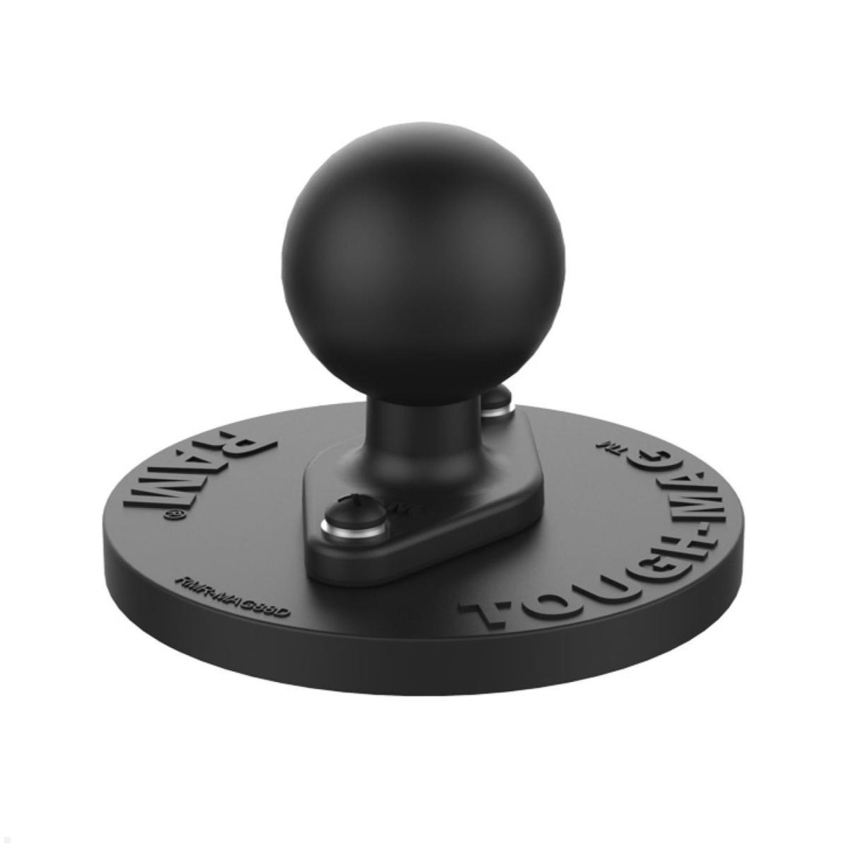 RAM Mounts Tough-Mag Basisplatte magnetisch 88 mm Durchmesser mit C-Kugel (RAM-238-MAG88U), RAM Mounts magnetische Basis Halterung