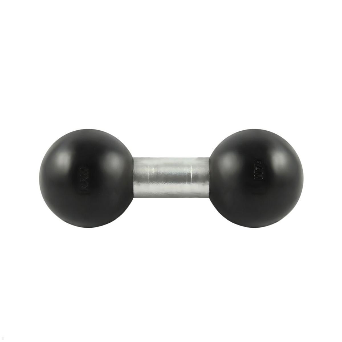RAM Mounts Doppelkugel-Adapter für C-Kugel 1,5 Zoll (RAM-230U), Aluminium Adapter gummibeschichtet