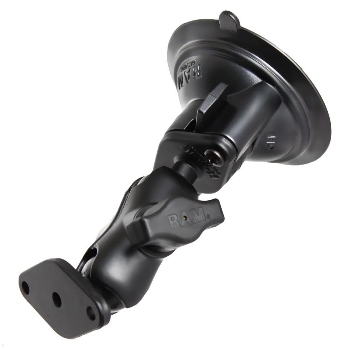 RAM Mounts Saugfuss-Set - kurzer Verbindungsarm, 2x Diamond-Basisplatte, B-Kugel (RAM-B-166U-A), Saugnapf-Halterung