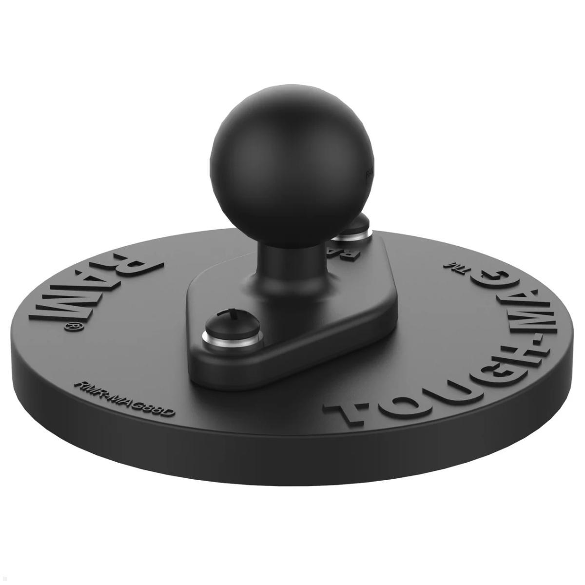 RAM Mounts Tough-Mag Basisplatte magnetisch 88 mm mit B-Kugel (RAM-B-238-MAG88U), Magnetbasis Diamond