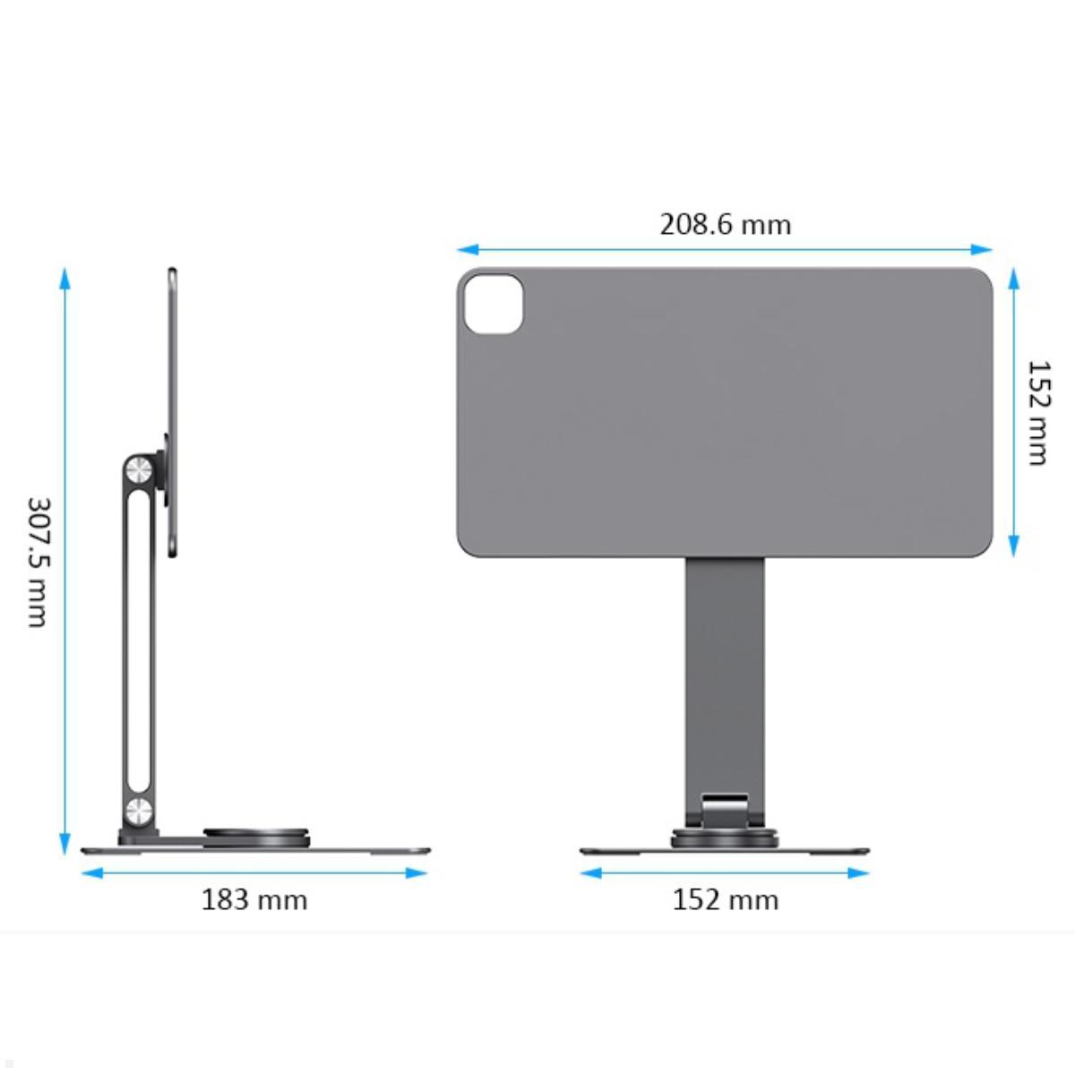 smart things iPad Pro 13 Tischständer magnetisch, anthrazit (sN24-13) Maße