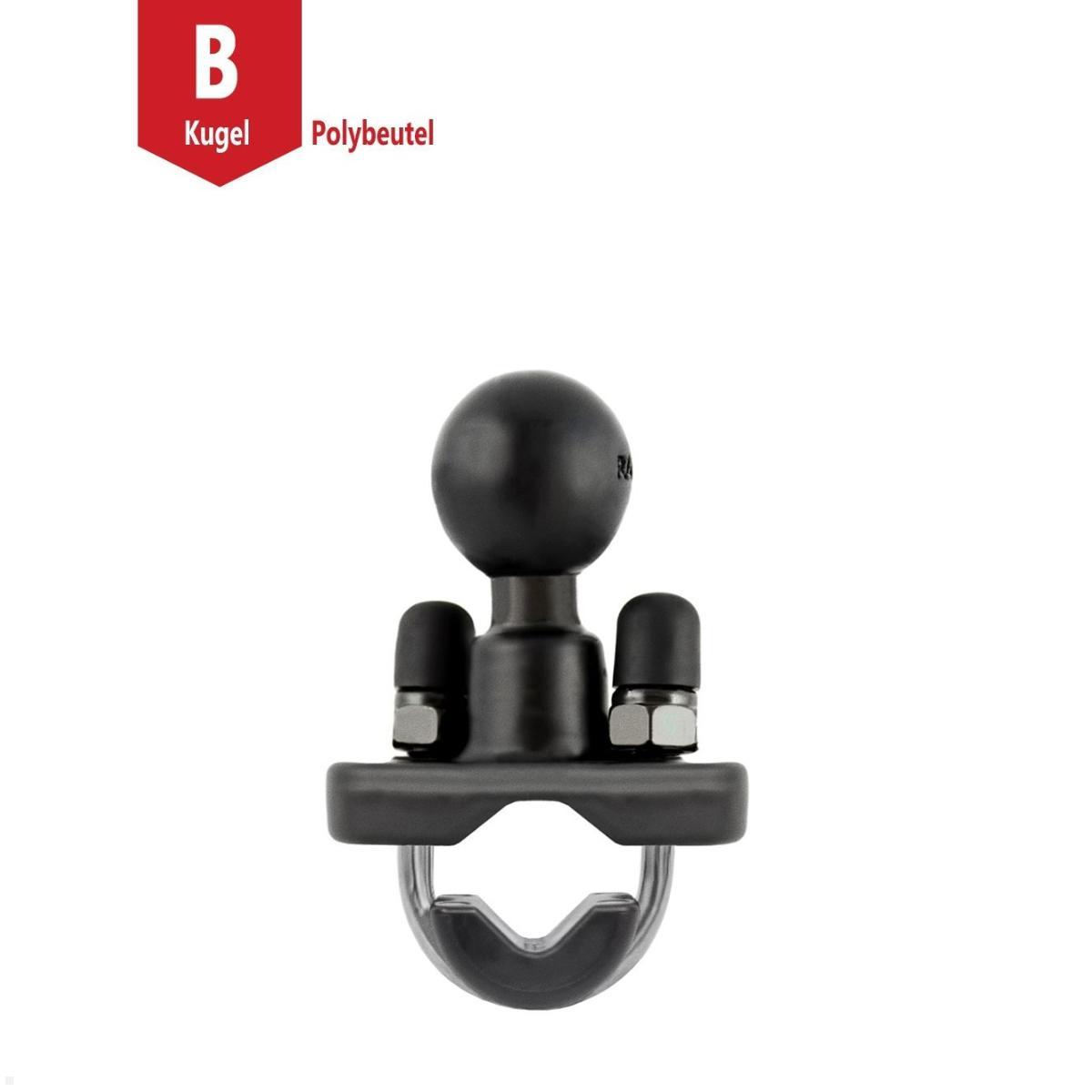 RAM Mounts Schraub-Klemme B-Kugel für 12,7-25,4 mm Durchmesser (RAM-B-231U), U-Bügel rostfreier Stahl