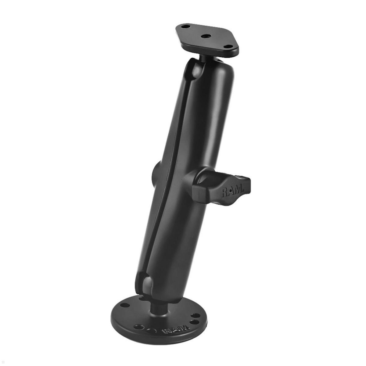 RAM Mounts Aufbau-Set - runde Basisplatte, langer Verbindungsarm, Diamond Basisplatte B-Kugel (RAM-B-138U-C), Montageset langer Arm