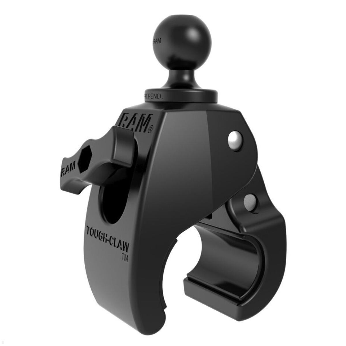 RAM Mounts Tough-Claw Halteklammer mittel mit Feststellschraube  B-Kugel Durchmesser 25,4-40,6 mm (RAP-B-404U), Klemmhalterung