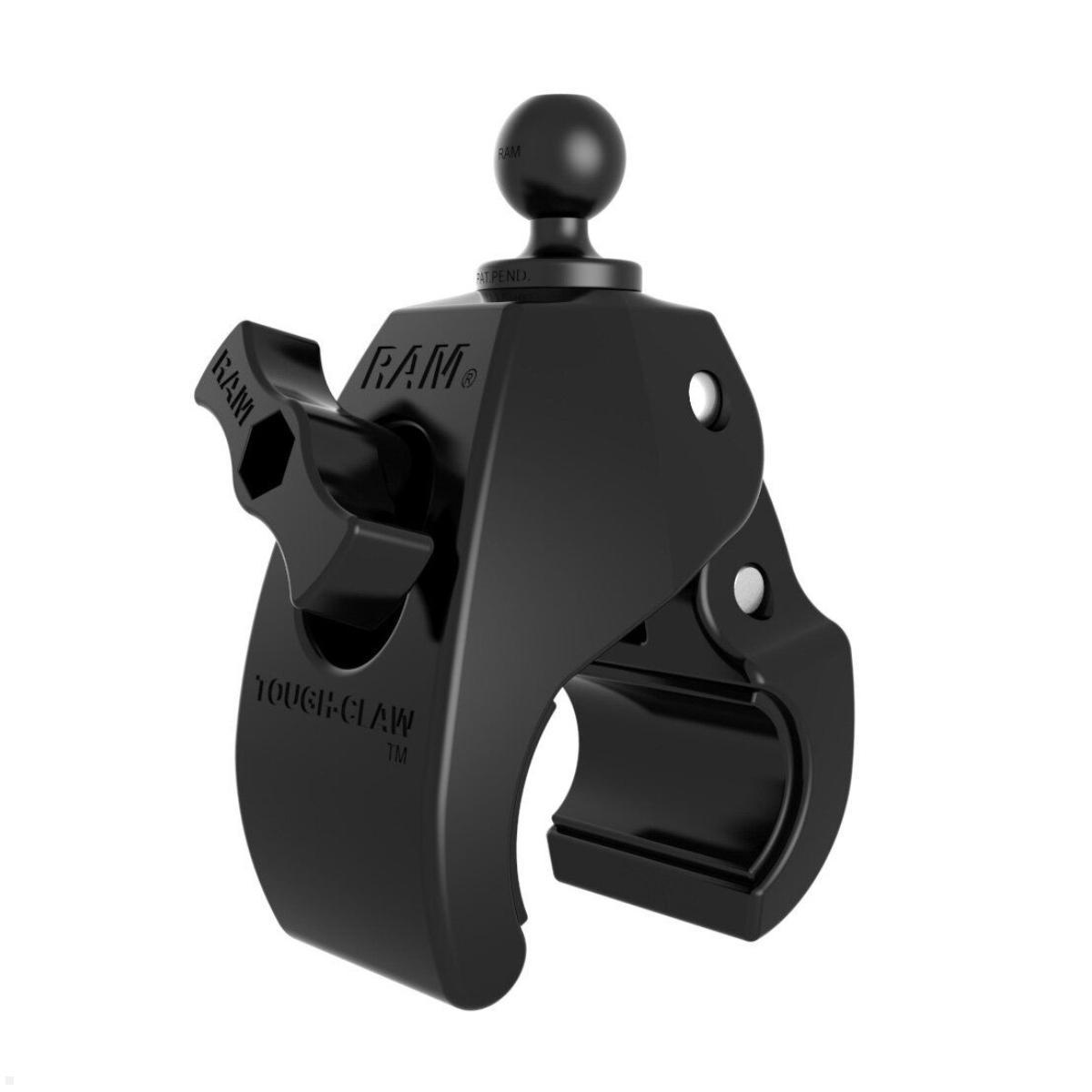 RAM Mounts Tough-Claw Halteklammer groß mit Feststellschraube B-Kugel Durchmesser 25,4-55,9 mm (RAP-B-401U), Rohrklemme werkzeugfrei