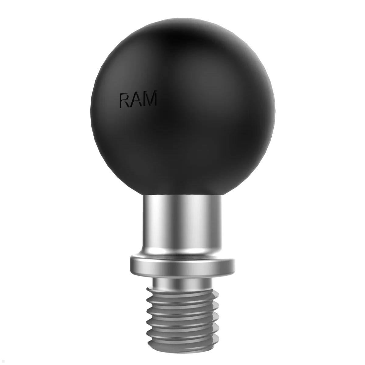 RAM Mounts Basis-Kugel mit M10-1,25mm Gewindestift B-Kugel (RAM-B-349U), Basiskugel pulverbeschichtet schwarz