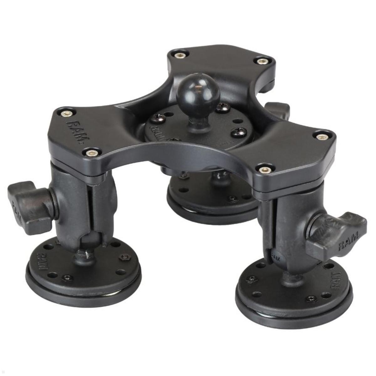 RAM Mounts Set mit Magnetstandfüssen B-Kugel (RAP-B-365-1-339U), Triple Magnetbasis Kugelgelenk