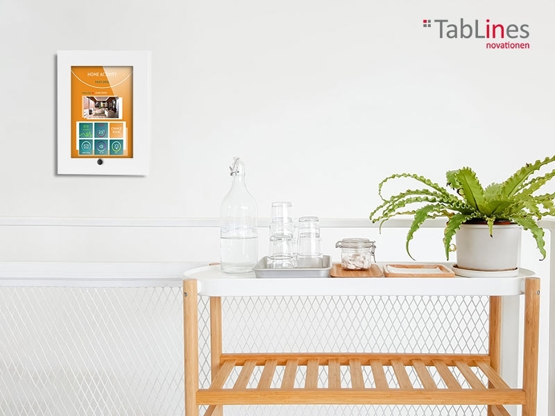 TabLines TSG055W iPad Wandhalterung für Apple iPad 9.7 (2018), HB, weiß