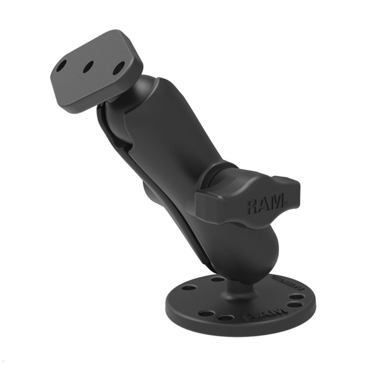 RAM Mounts Aufbau-Set - runde Basisplatte, mittlerer Verbindungsarm, Diamond-Basisplatte B-Kugel (RAM-B-138U), Montageset mittlerer Arm