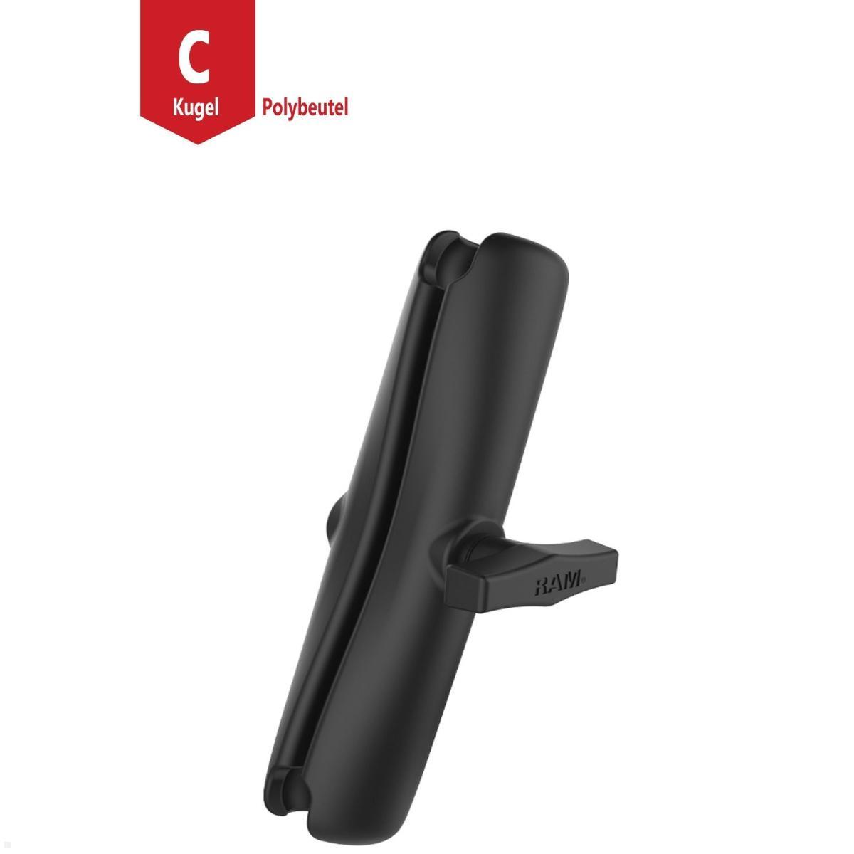 RAM Mounts Verbindungsarm lang für C-Kugel 1,5 Zoll (RAM-201U-D), Aluminium Verbindungsarm schwarz
