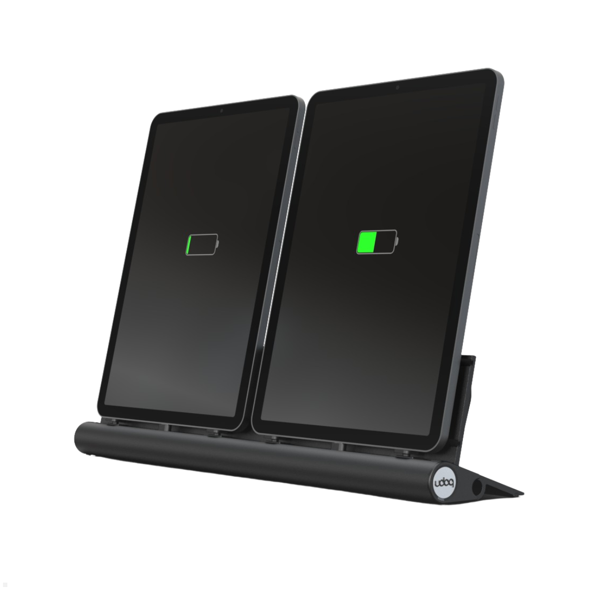 udoq 400 Ladestation für 2 Tablets – USB Tablet Ladegerät Docking Station, schwarz