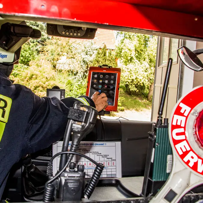 Tablethalterung / iPad Halterung Feuerwehr