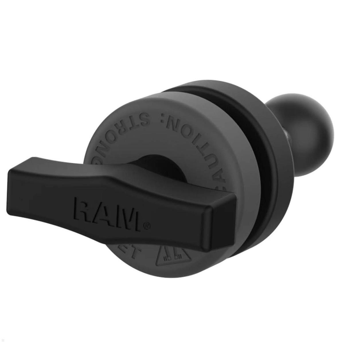 RAM Mounts Tough-Mag Basis für Kleingeräte an Scheiben magnetisch B-Kugel (RAM-B-463-MAG48U), Tough-Mag Glasmontage mit Griff