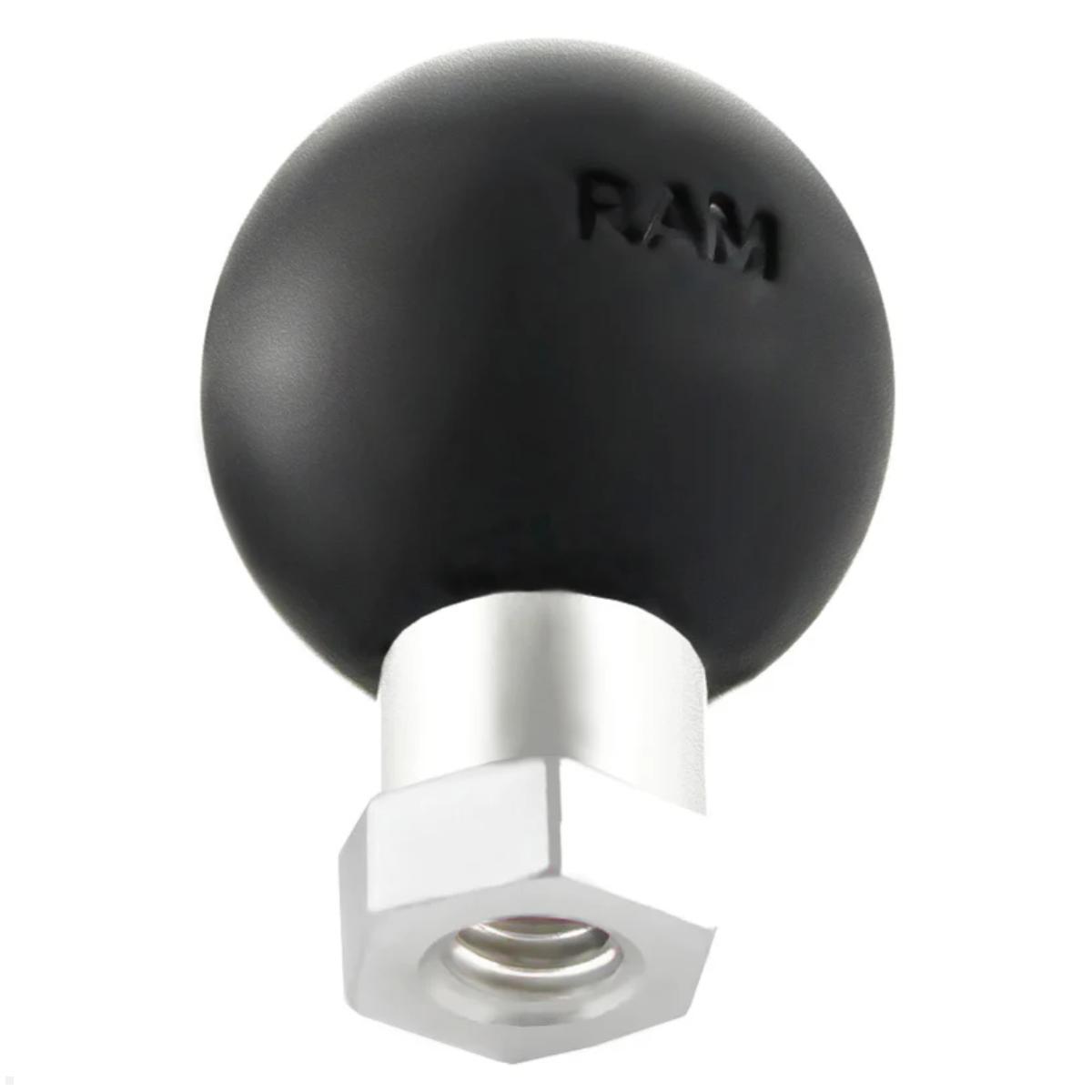 RAM Mounts Basis-Kugel mit 1/4 Zoll-20 Innengewinde B-Kugel Sechskant (RAM-B-337U), Sechskant Kugeladapter silber