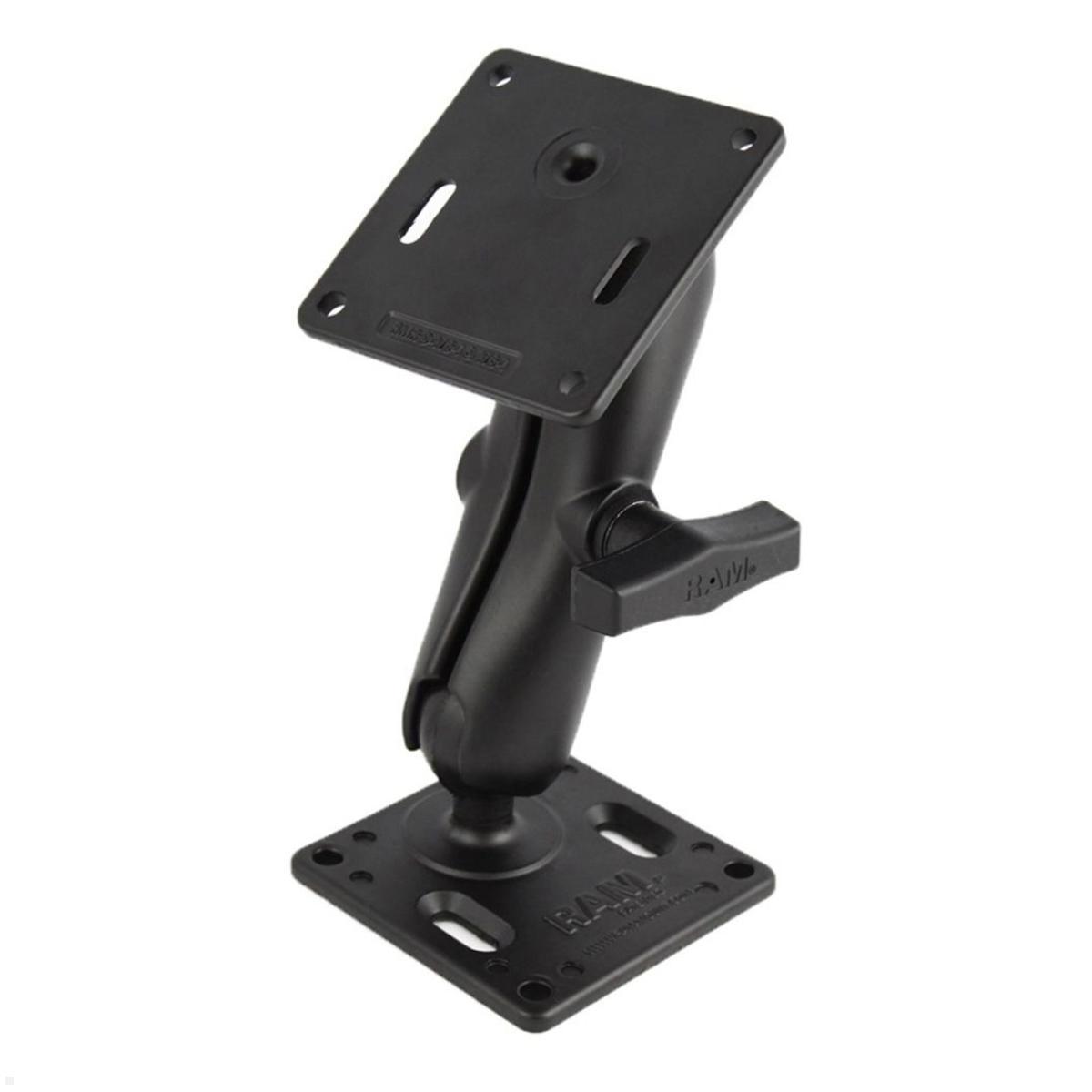 RAM Mounts VESA Aufbau-Set - 2x VESA-Platte (75x75 mm), mittlerer Verbindungsarm, C-Kugel (RAM-102U-2461), RAM Mounts VESA Montageset Schwenkarm