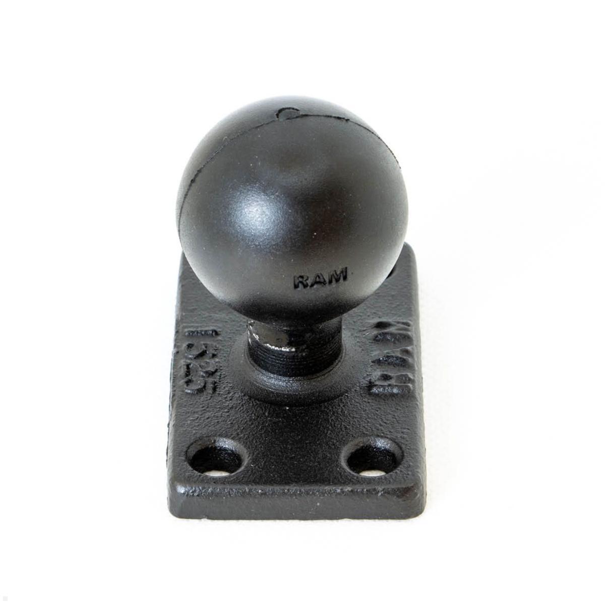 RAM Mounts Basisplatte rechteckig 38,1 x 63,5 mm mit C-Kugel (RAM-202U-1525), Befestigungsplatte mit Kugelgelenk