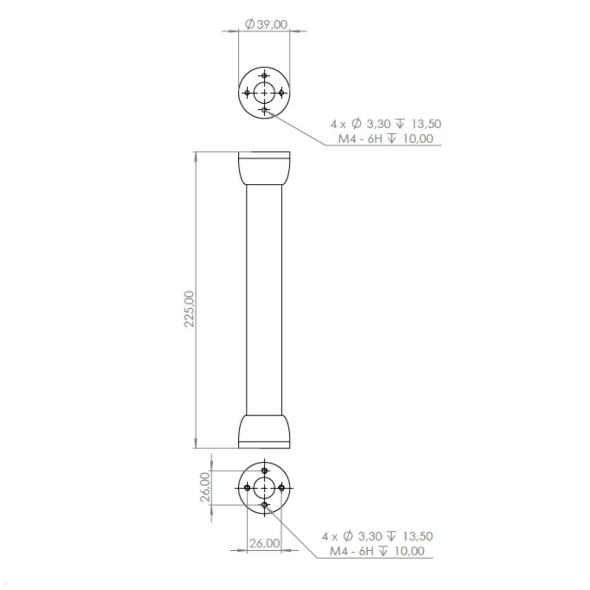 TabLines TTH003B Tablet Tischhalterung Schwanenhals, Maße