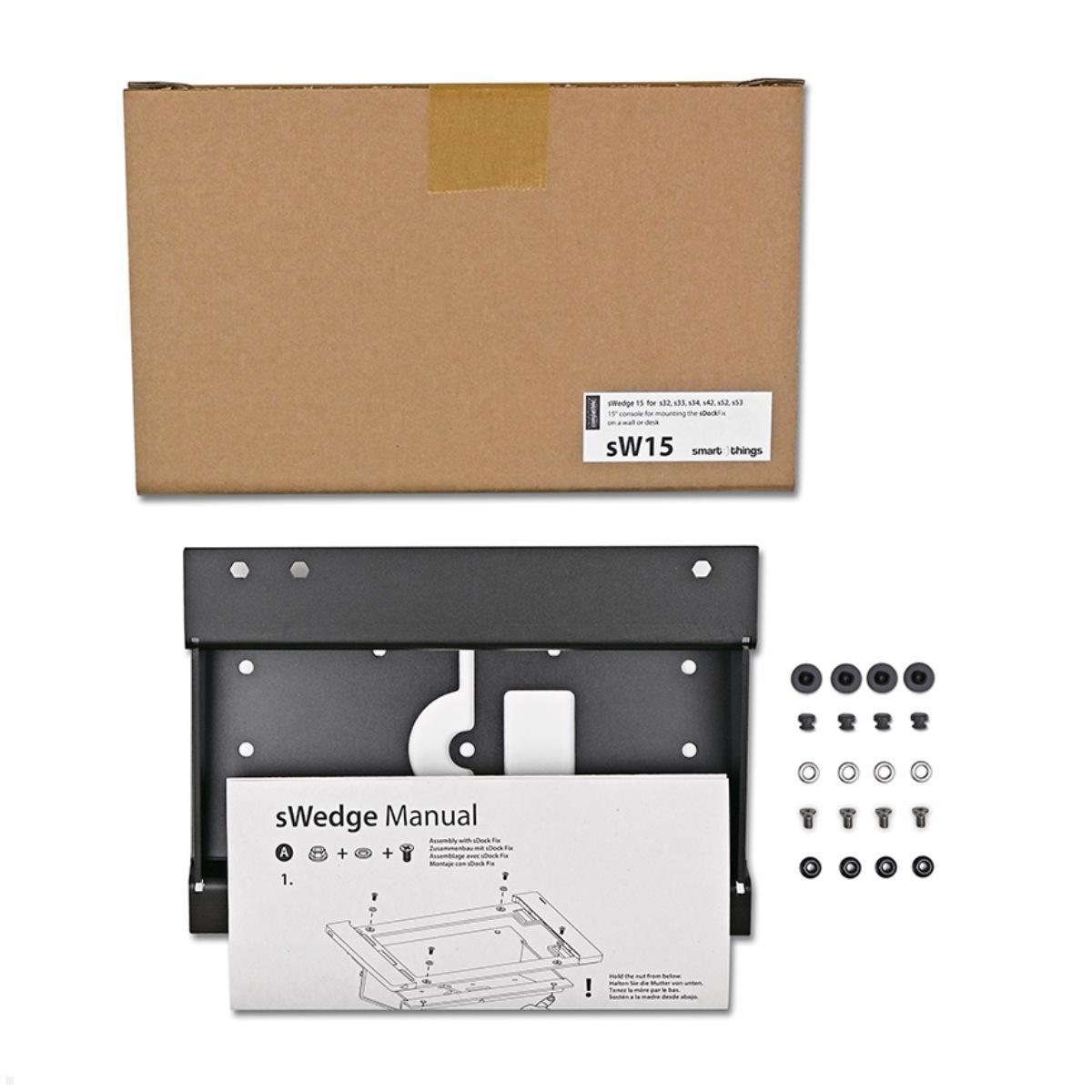 smart things sW15 Wedge für sDock Fix Halterung, schwarz (sW-32-15), Lieferumfang
