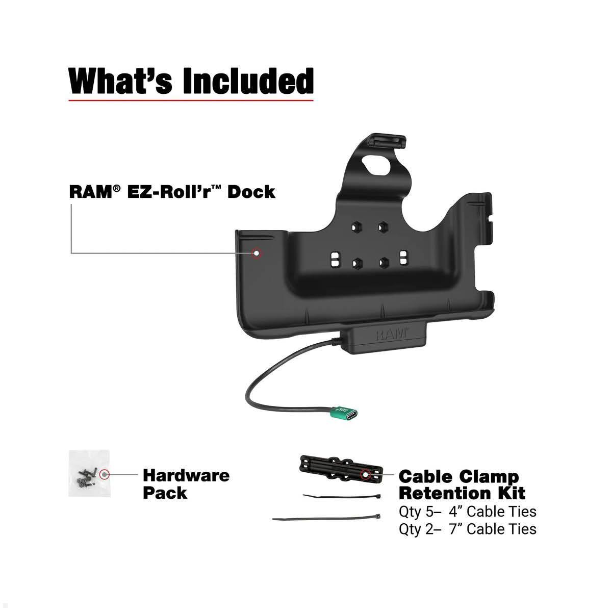 RAM Mounts EZ-Roll'r Schutzhülle für Samsung Tab Active4 Pro & Active Pro (RAM-HOL-SAM52CPU), Fahrzeughalterung Samsung