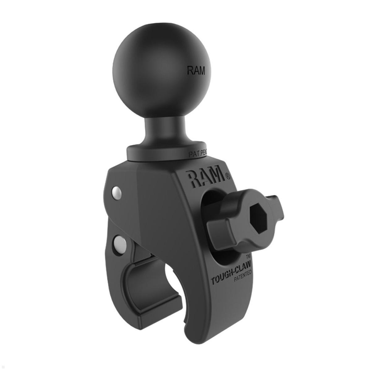 RAM Mounts Tough-Claw Halteklammer klein mit Feststellschraube C-Kugel Durchmesser 15,9-29,0 mm (RAP-400U), Klemmhalterung Verbundstoff schwarz
