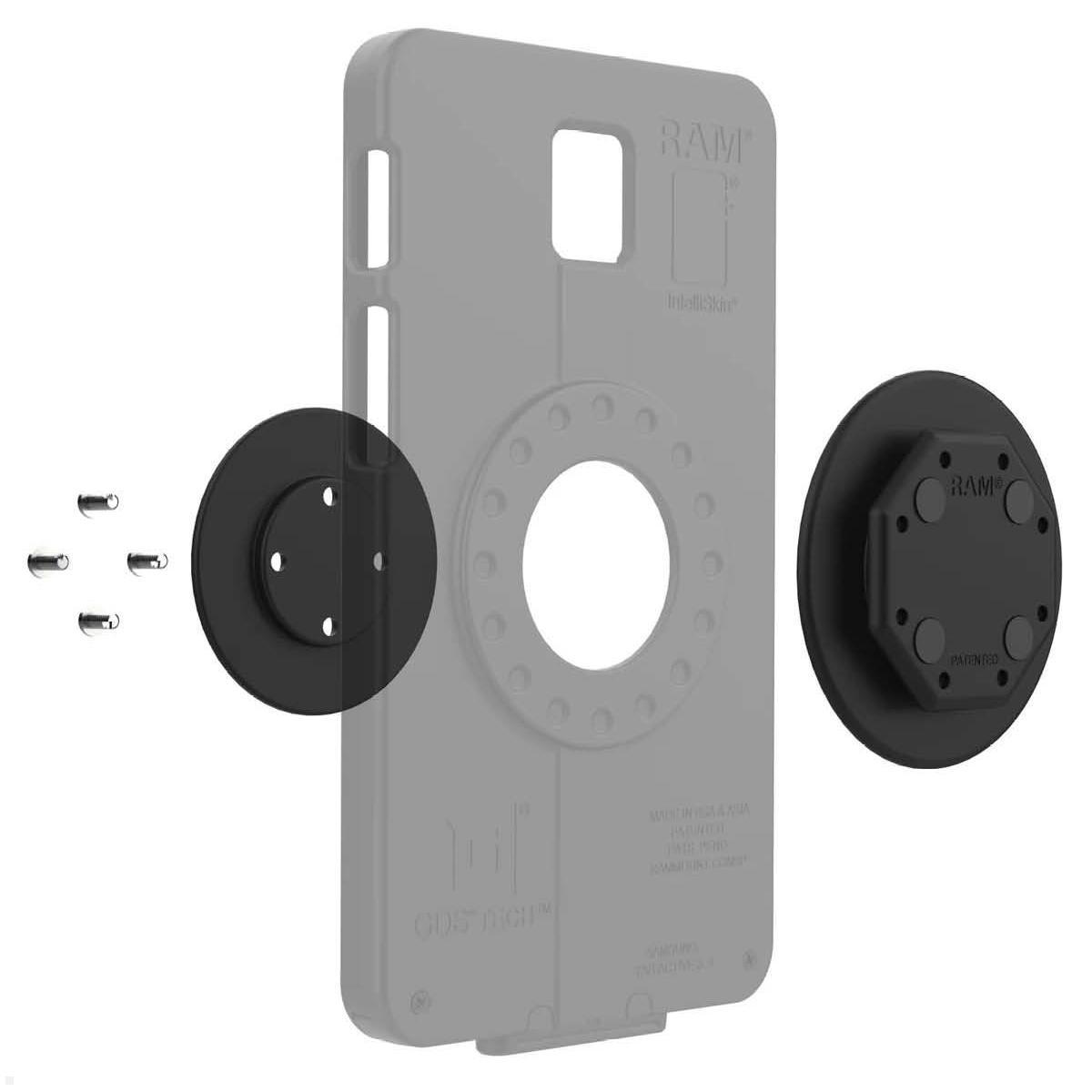RAM Mounts Uni-Conn Adapter für IntelliSkin Schutzhüllen (RAM-GDS-U1U), Schrauben-Montage
