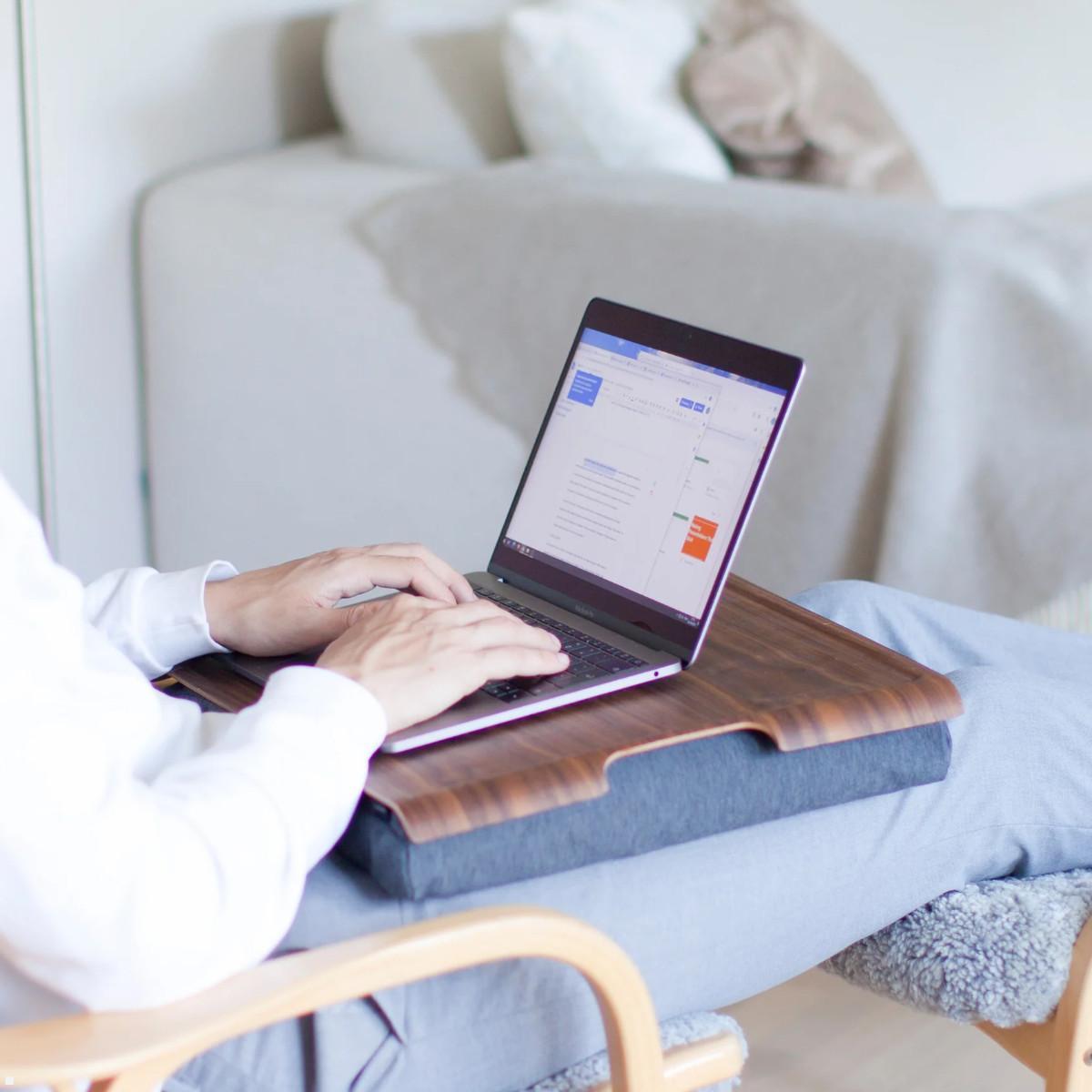 Bosign Laptop Knietablett Laptray Large Rutschfest Seitenansicht