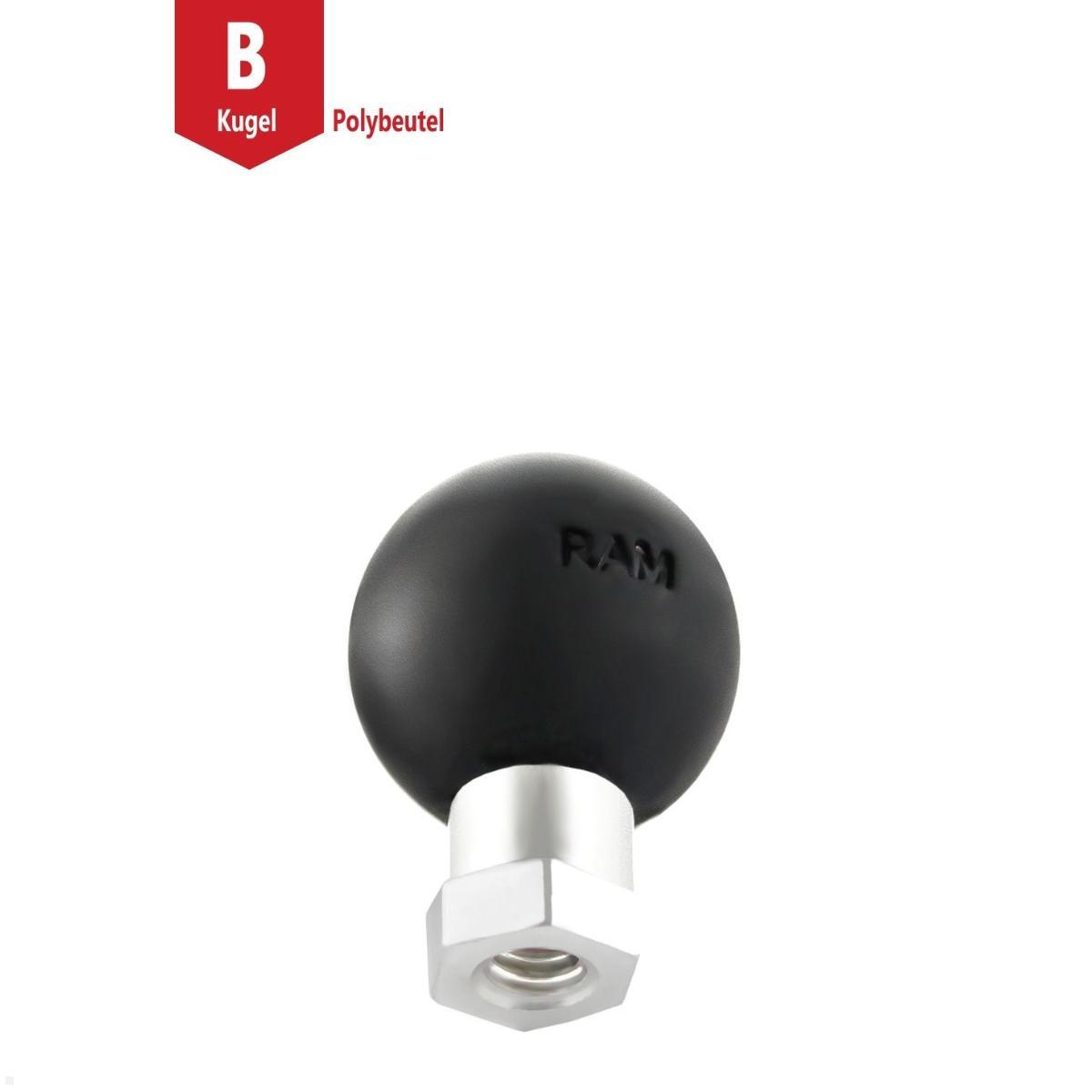RAM Mounts Basis-Kugel mit 1/4 Zoll-20 Innengewinde B-Kugel Sechskant (RAM-B-337U), Basiskugel 1/4 Zoll Gewinde