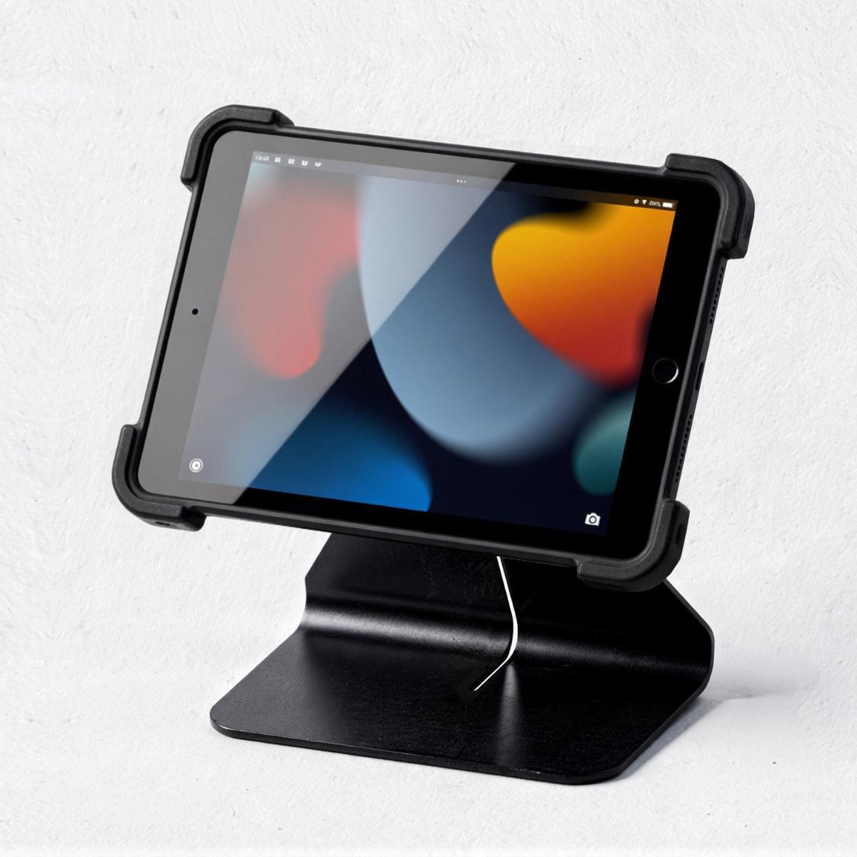 TabLines TTS011W Tablet Tischständer neigbar - weiß, Tablet Tischhalter