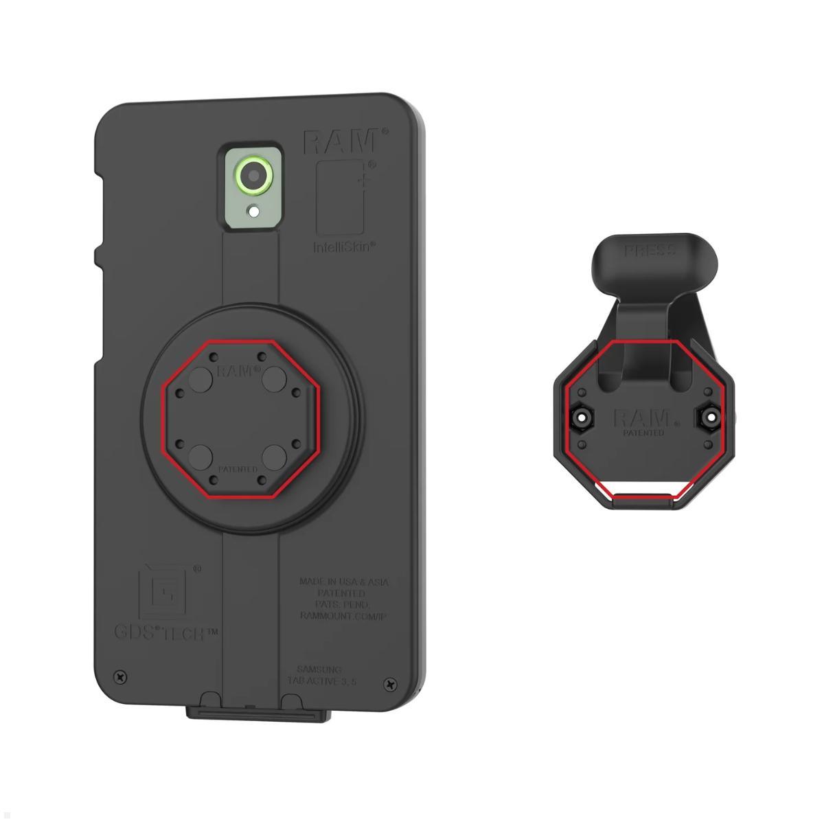 RAM Mounts Halte-Clip für Uni-Conn IntelliSkin Tablets (RAM-HOL-U1U), Diamond-Basisplatte