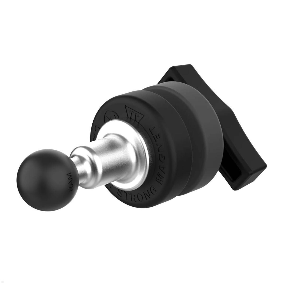 RAM Mounts Tough-Mag Basis für Kleingeräte an Scheiben magnetisch B-Kugel (RAM-B-463-MAG48U), Magnethalterung Scheibe Fenster