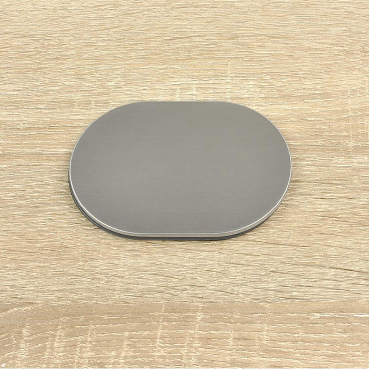 TecLines TES013S Einbau Steckdose mit USB-Charger A mit Deckel silber, Einbau im Tisch