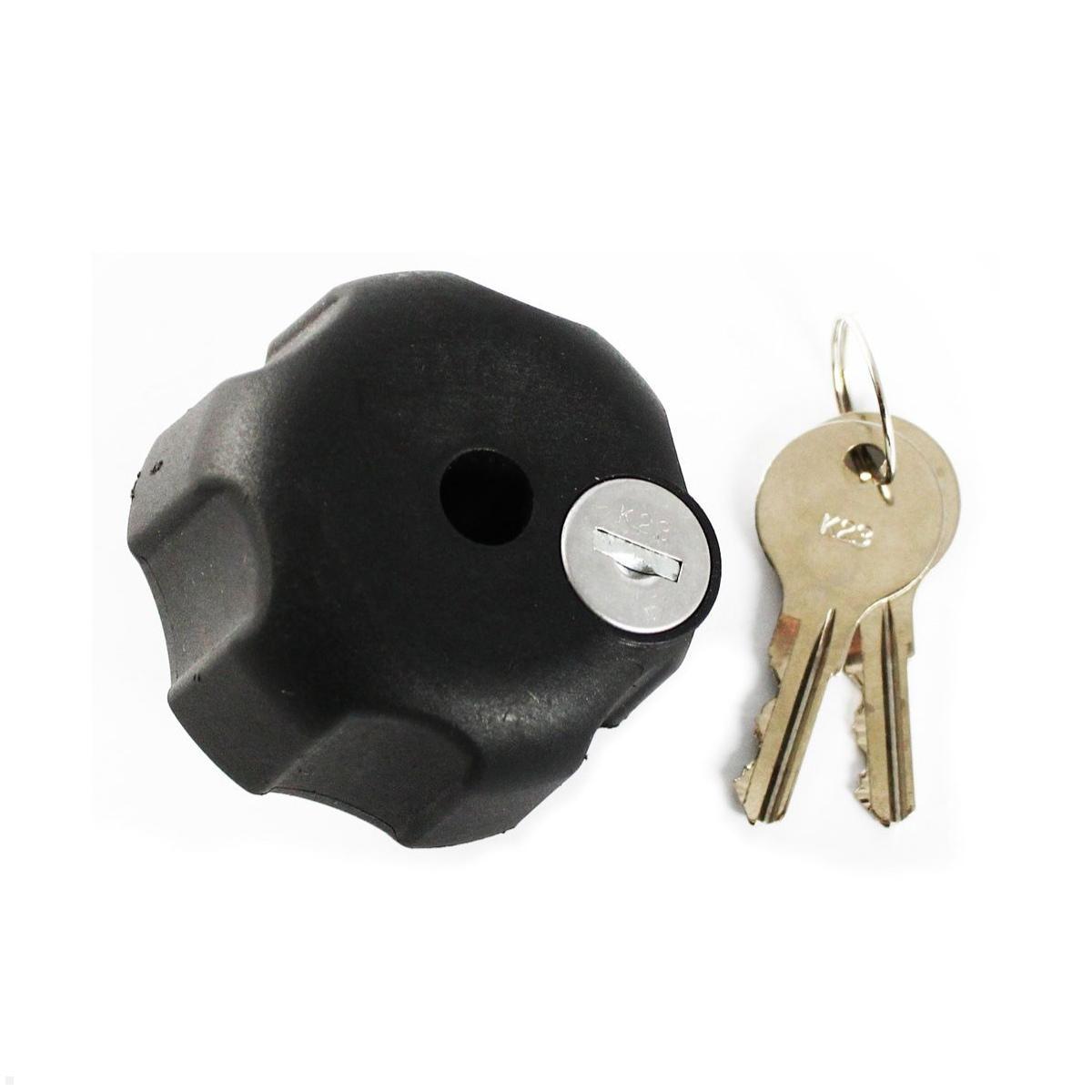 RAM Mounts Sicherungsschloss für C-Kugel Verbindungsarme mit 5/16"-18 Innengewinde inkl. 2 Schlüssel (RAM-KNOB5LU), Diebstahlschutz Schloss inkl. Schlüssel