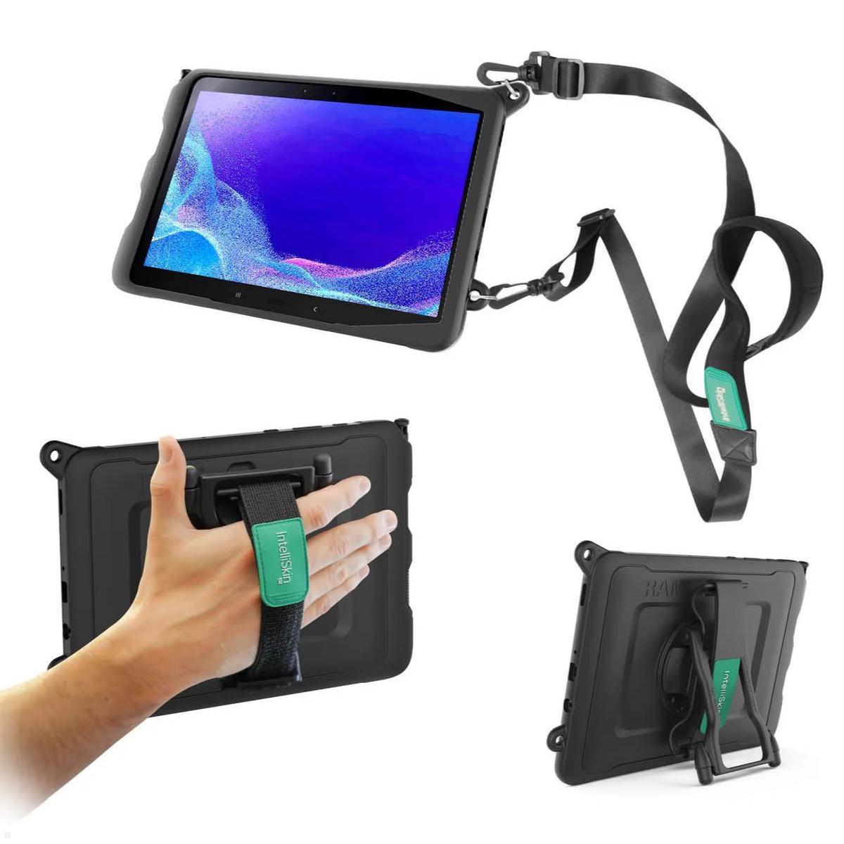 RAM Mounts Skin Schutzhülle für Samsung Tab Active4 Pro / Tab Active Pro, mit Ladefunktion (RAM-SKIN-SAM52-1), S Pen Halter
