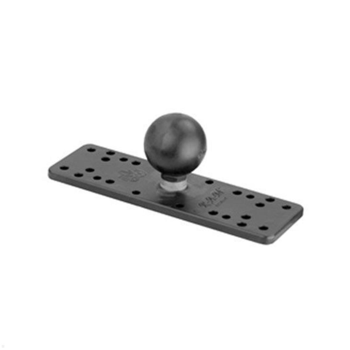 RAM Mounts Universalplatte für elektronische Marinegeräte C-Kugel 1,5 Zoll (RAM-111BU), Basisplatte Lochvorbohrungen Aluminium