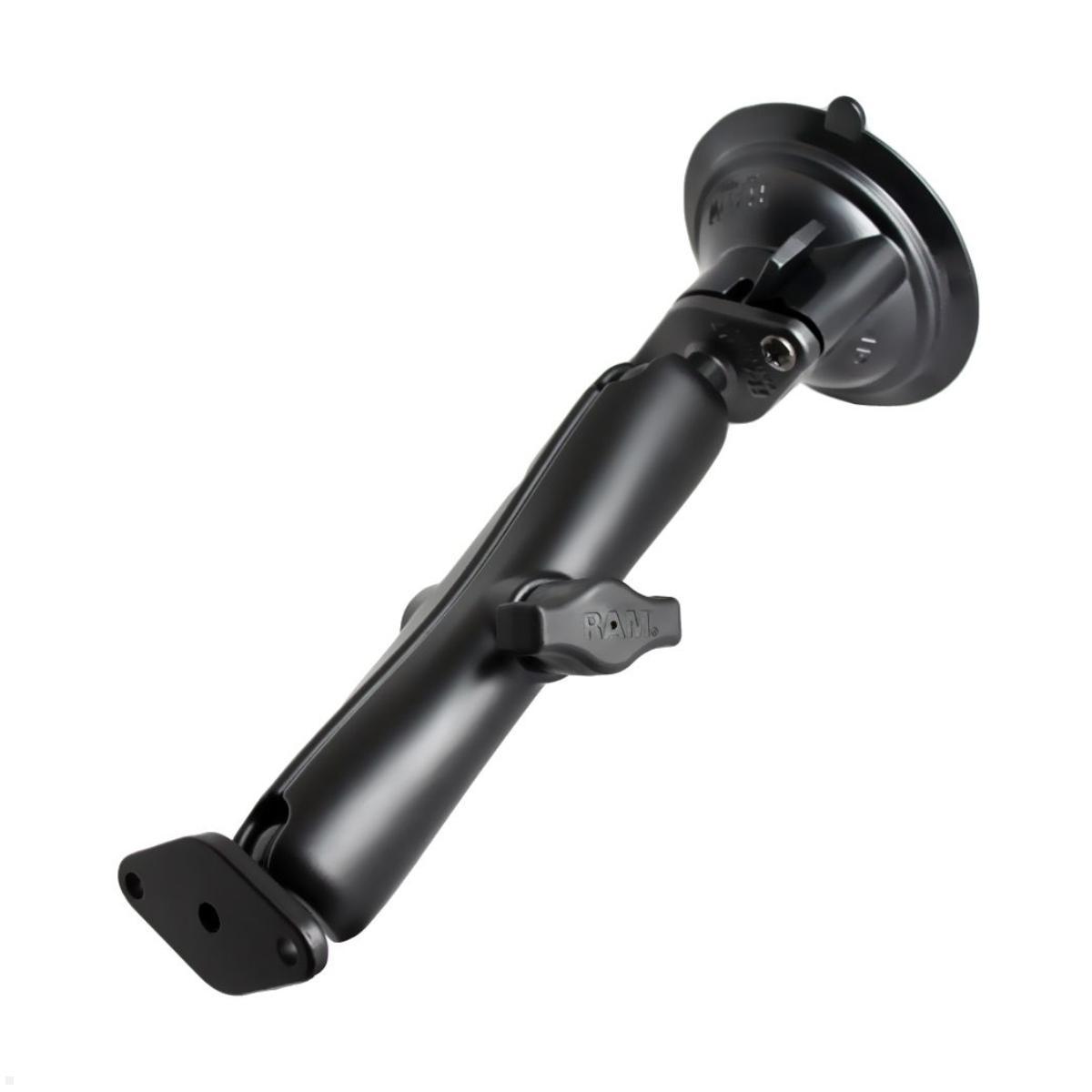 RAM Mounts Saugfuss-Set - langer Verbindungsarm, 2x Diamond-Basisplatte B-Kugel (RAM-B-166U-C), Fahrzeughalterung GPS